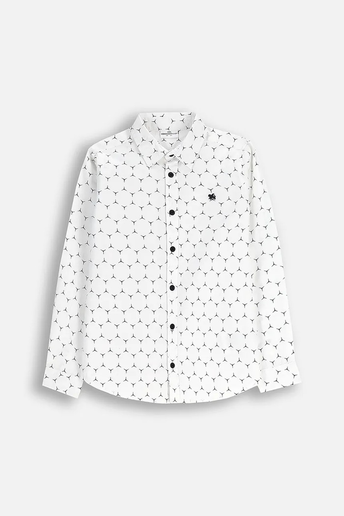 Coccodrillo Cămașă de bumbac pentru copii WC5136101BSB alb AW25