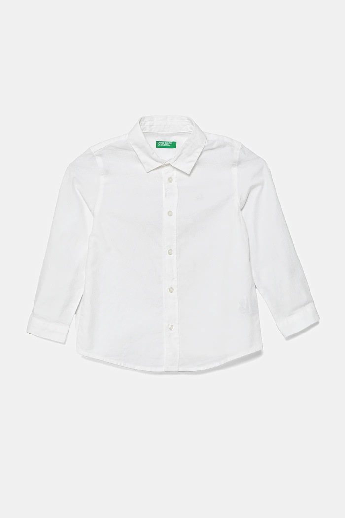 United Colors of Benetton koszula bawełniana dziecięca casual biały 5DGXGQ00I.P.Reprop.PPYA