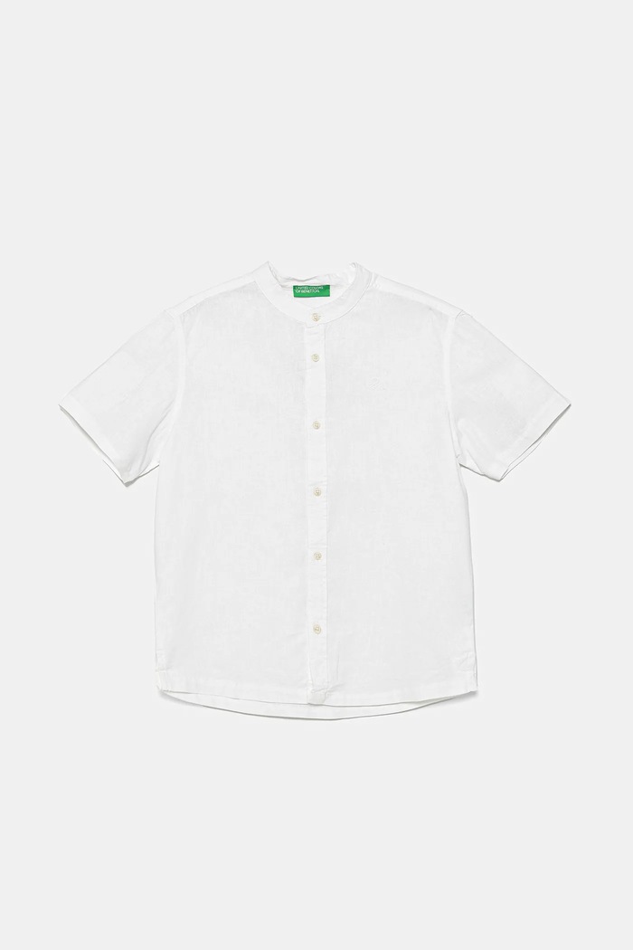 United Colors of Benetton Koszula lniana dziecięca biały 52VMCQ03W.G.Seasonal