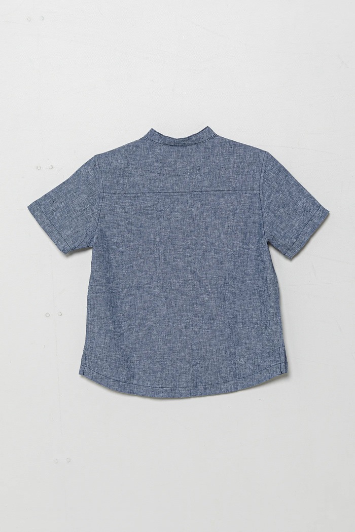 United Colors of Benetton gyerek vászon ing 52VMCQ03W.G.Seasonal kék SS25
