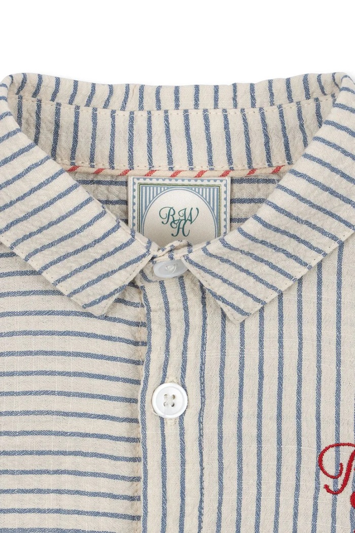 Dětská bavlněná košile Konges Sløjd RHW X KS DUO SHIRT GOTS modrá KS103596