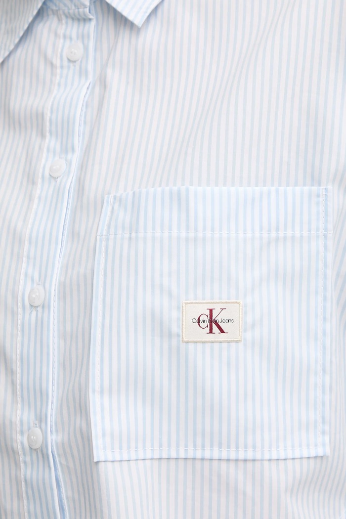 Calvin Klein Jeans camasa din bumbac J20J225078 albastru