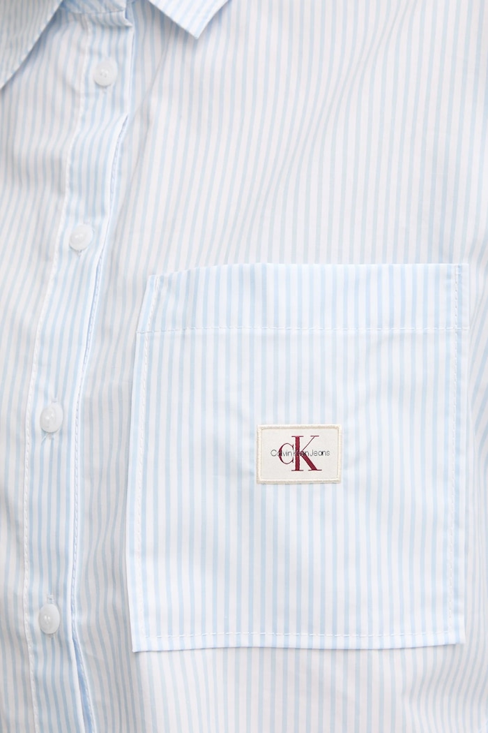Calvin Klein Jeans camasa din bumbac J20J225078 albastru