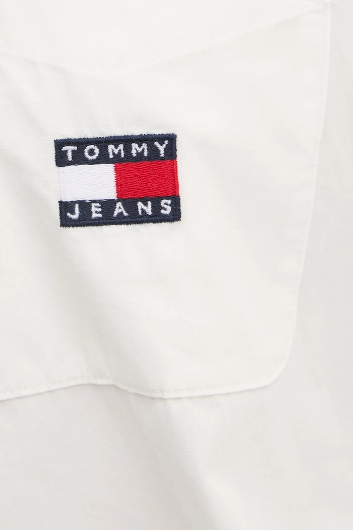 Pamučna košulja Tommy Jeans DW0DW19357 bijela