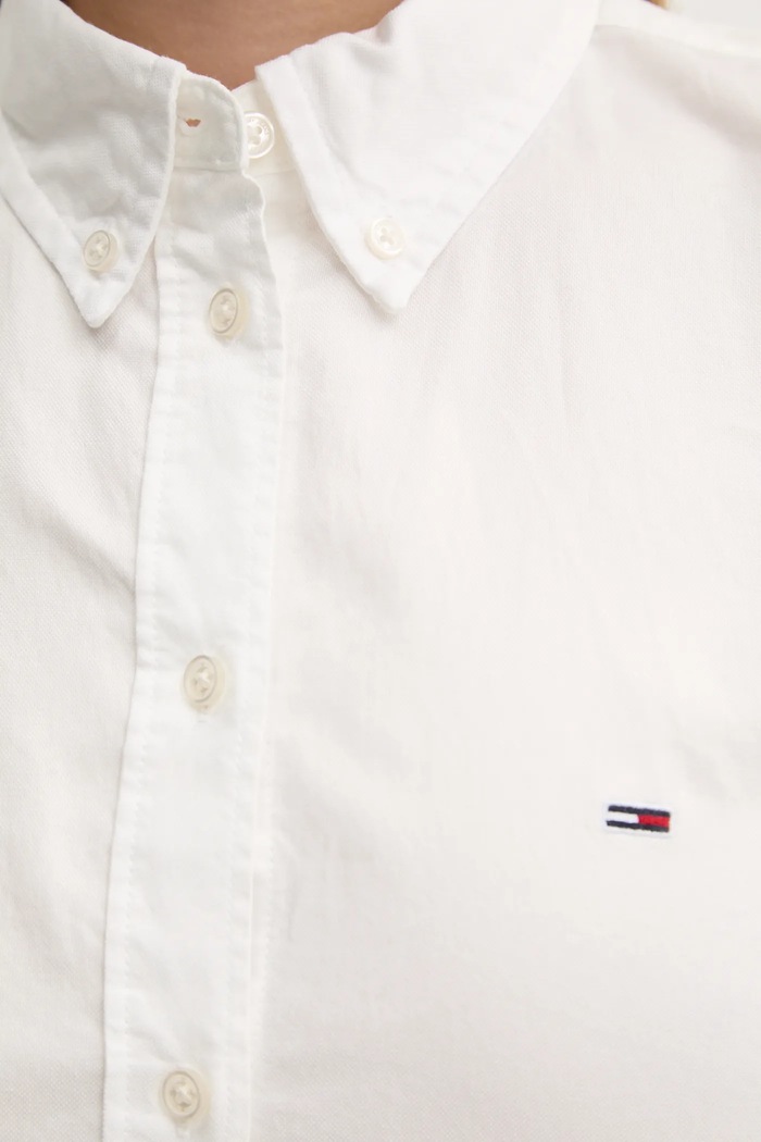 Tommy Jeans cămașă pentru femei din bumbac DW0DW19890 bej