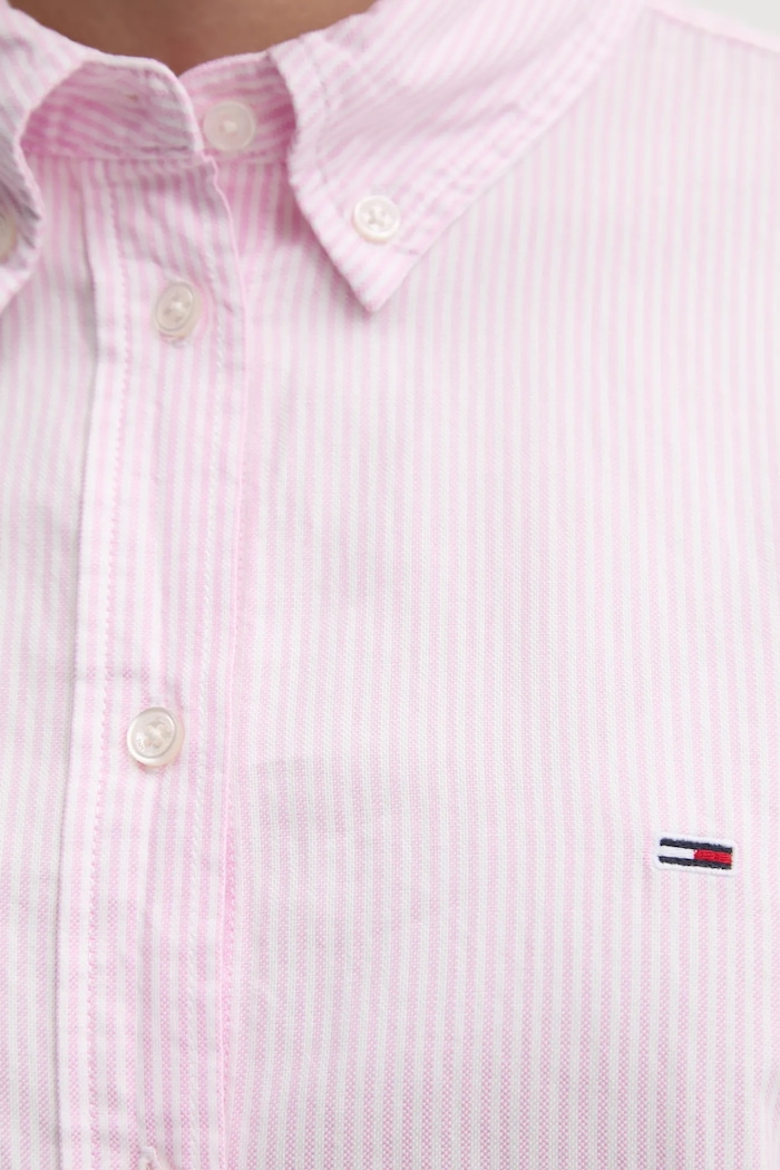 Tommy Jeans koszula damska bawełniana DW0DW19890 różowy