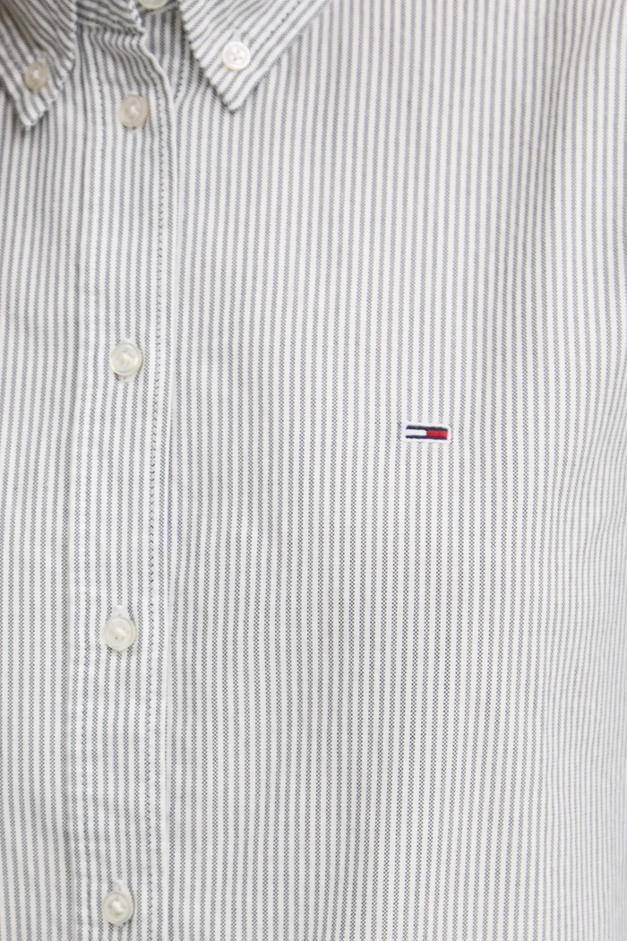 Tommy Jeans košeľa dámska bavlnená DW0DW19890 sivá