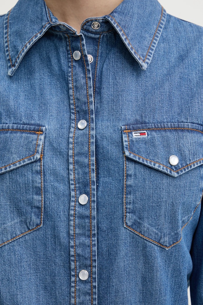 Džínová košile Tommy Jeans DW0DW19919 modrá