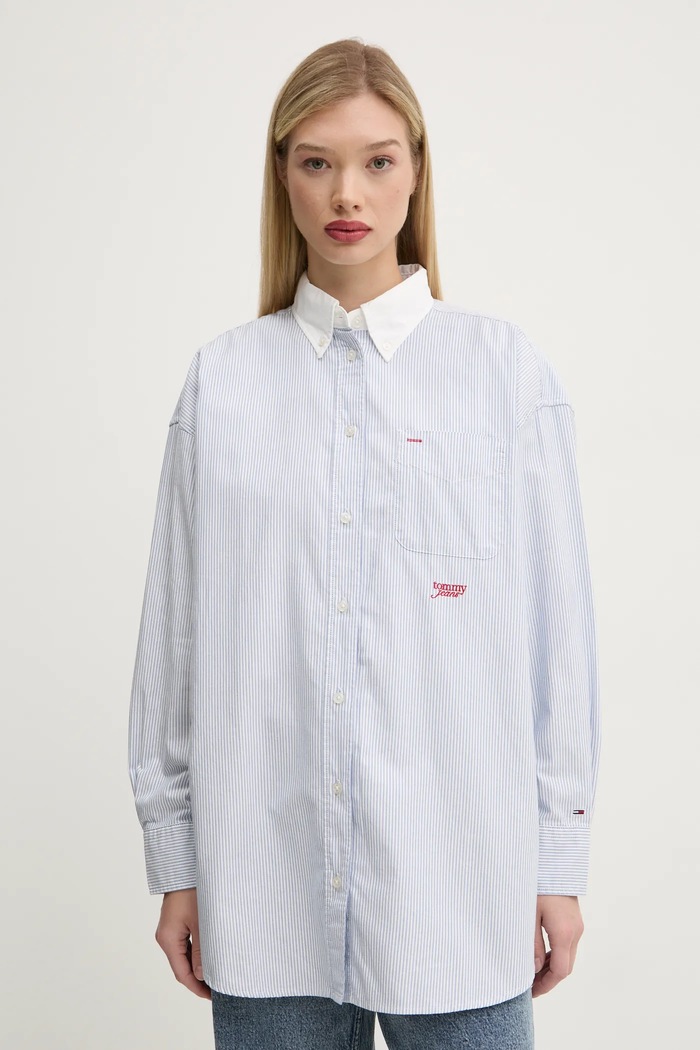 Tommy Jeans pamut ing kék DW0DW20209