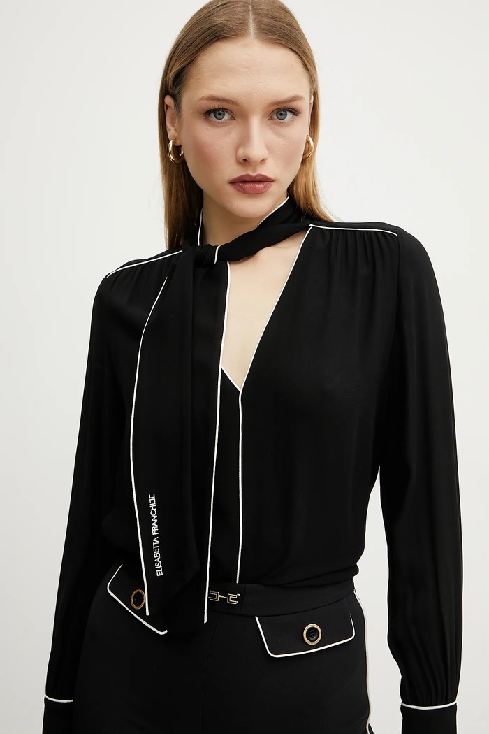 Elisabetta Franchi bluzka czarny CA10451E2