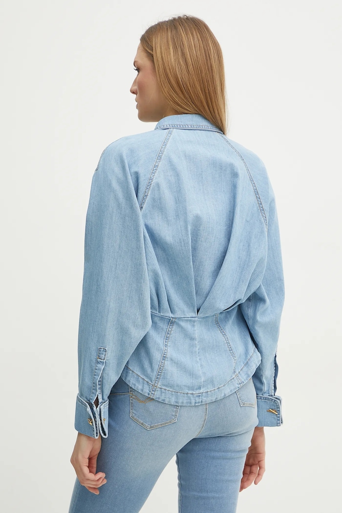 Abbigliamento Elisabetta Franchi camicia di jeans CJ33D51E2 blu