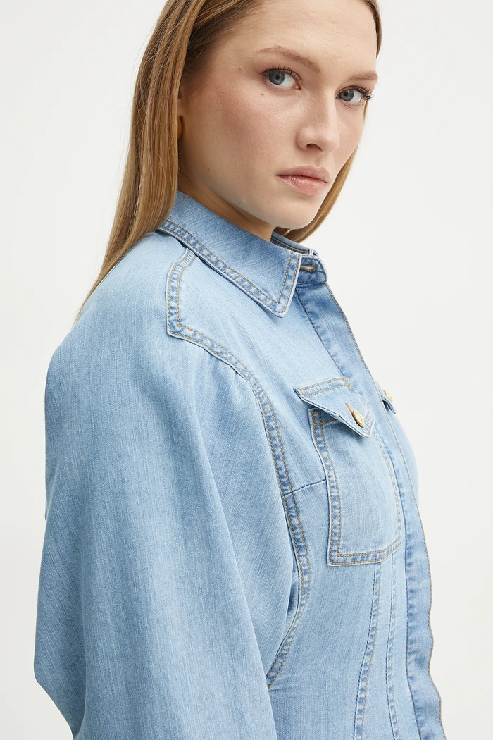 Elisabetta Franchi camicia di jeans blu CJ33D51E2