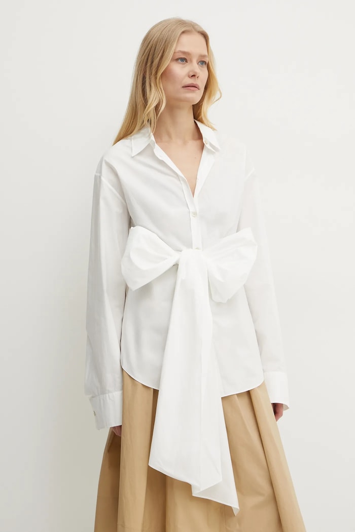 Forte Forte camicia in cotone semplice bianco 13616.my.shirt
