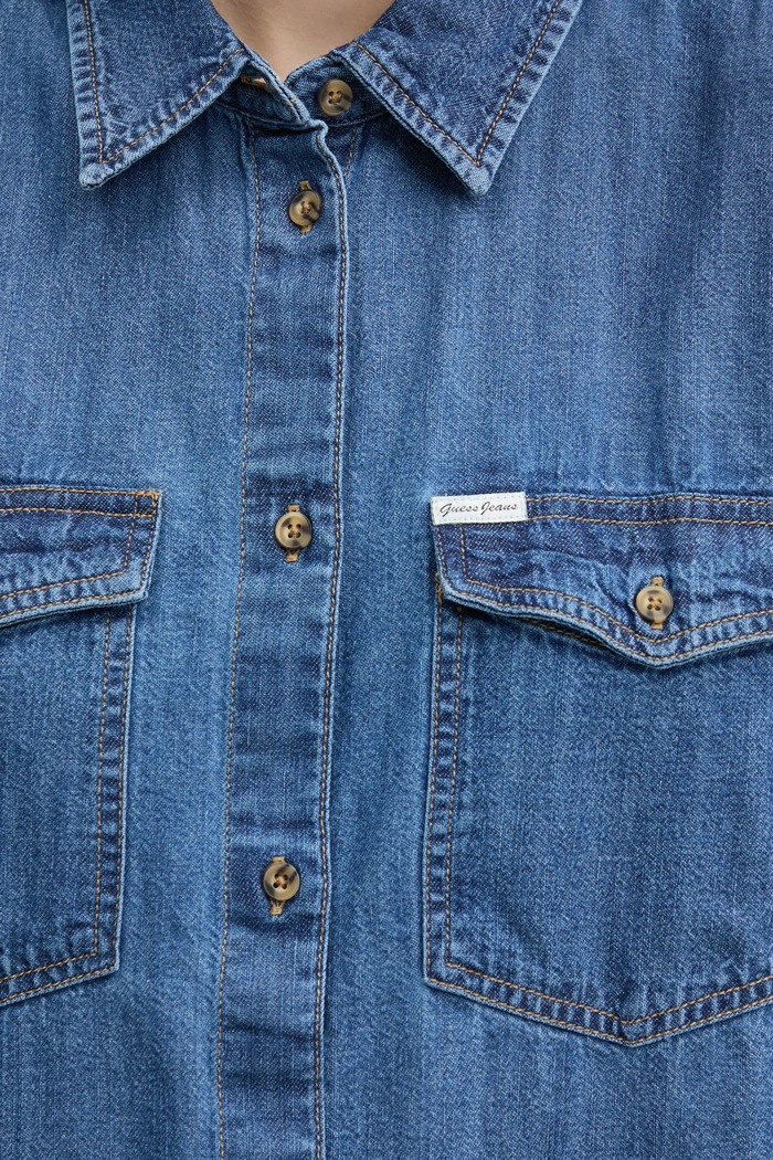 Guess Jeans koszula jeansowa W5RH89.D5M84 niebieski