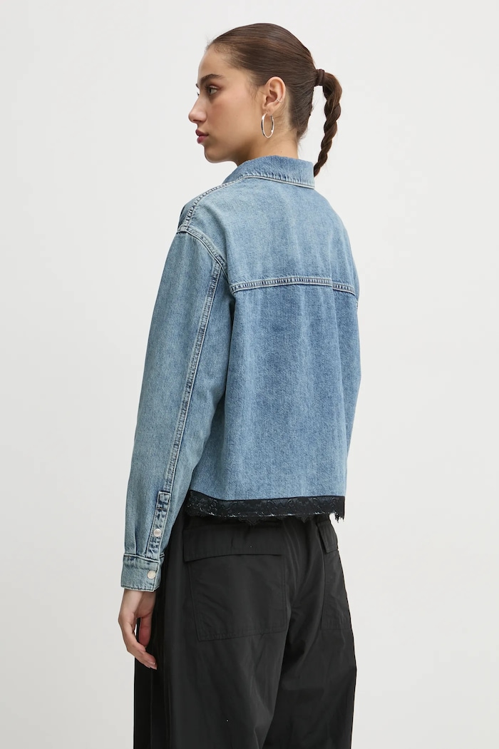 Odzież Karl Lagerfeld Jeans koszula bawełniana A1W11034 niebieski
