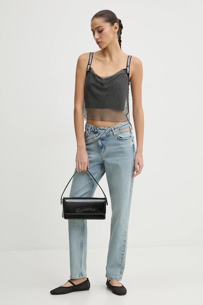 Top Karl Lagerfeld Jeans A1W11010 μαύρο SS25
