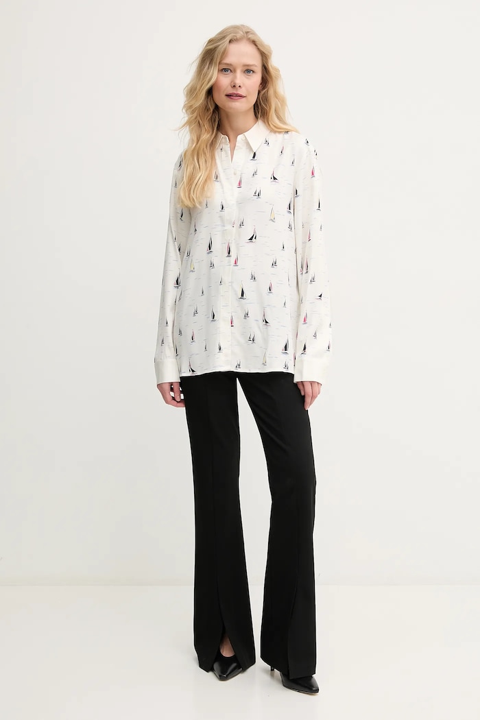 Košile Tommy Hilfiger WW0WW44036 béžová SS25