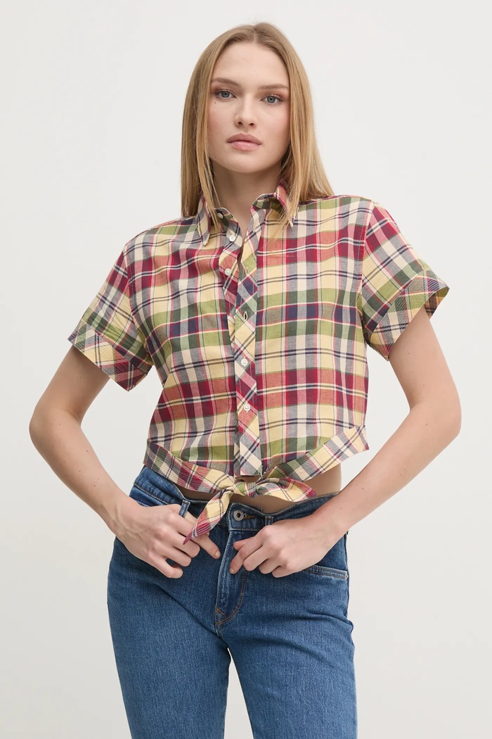 Βαμβακερό πουκάμισο Polo Ralph Lauren εμπριμέ πολύχρωμο 211959816