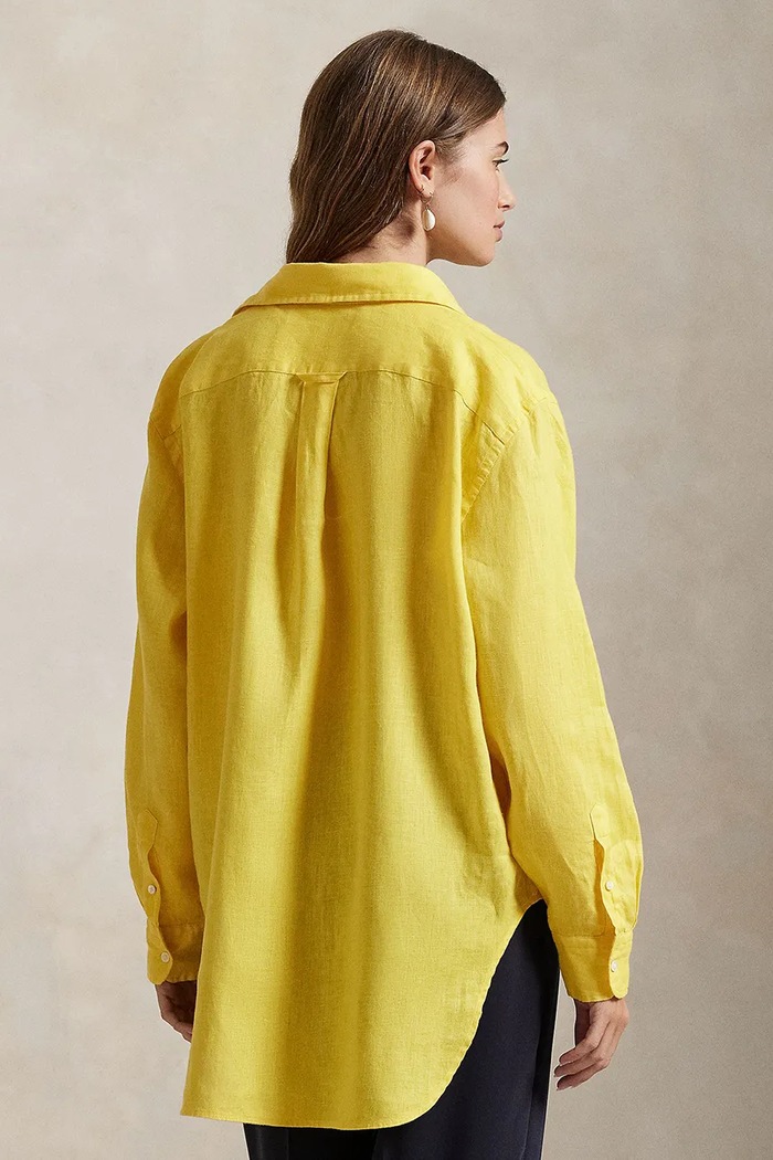 Polo Ralph Lauren shirt linen Women's 211970730 yellow SS26