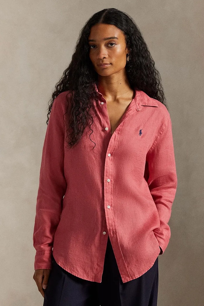 Polo Ralph Lauren shirt linen Women's classic pink 211970730