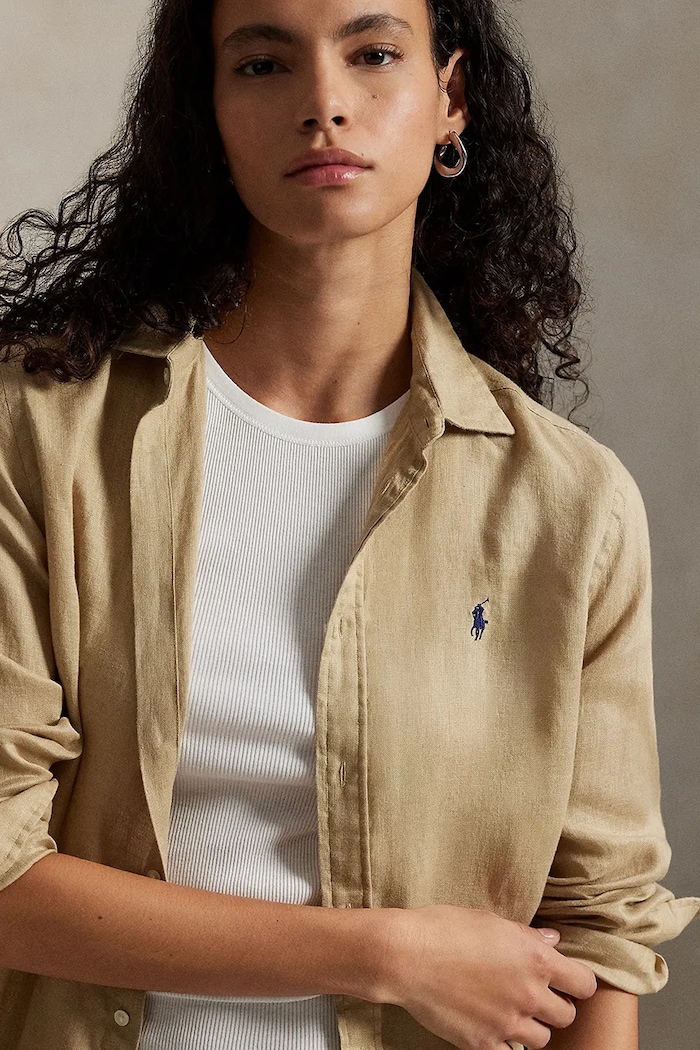 Polo Ralph Lauren cămașă de in bej 211970730