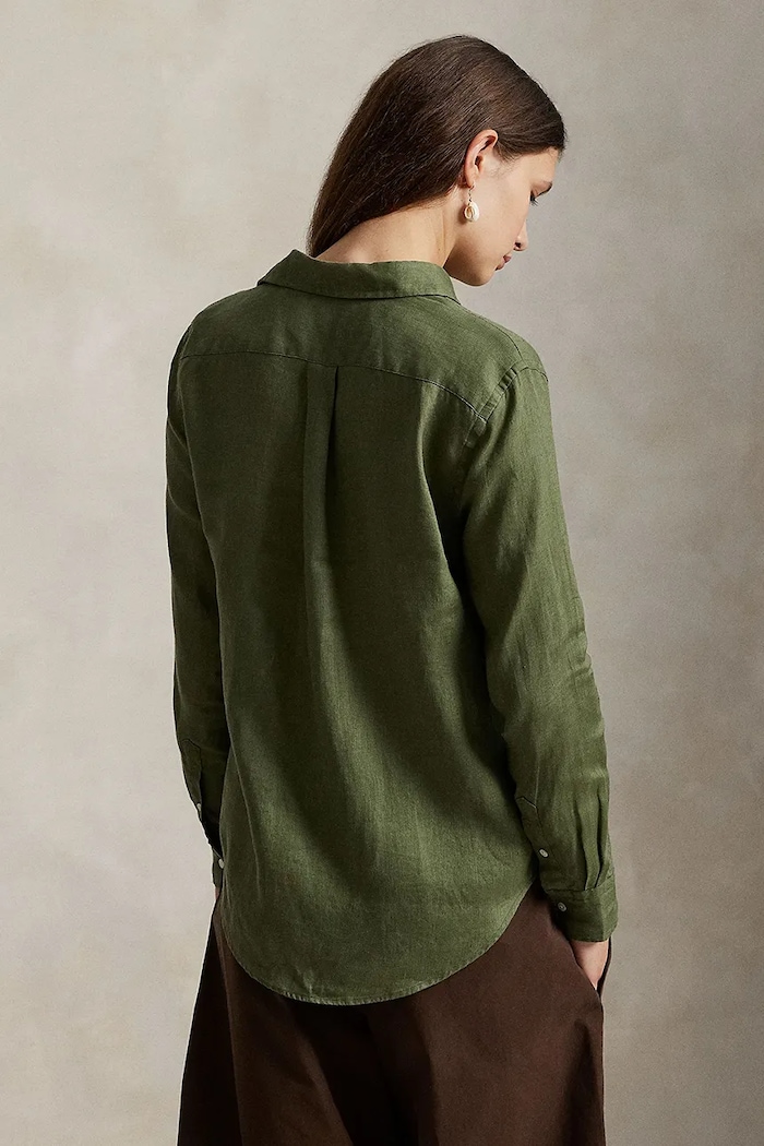 Polo Ralph Lauren πουκάμισο λινό γυναικείο 211970730 πράσινο SS26