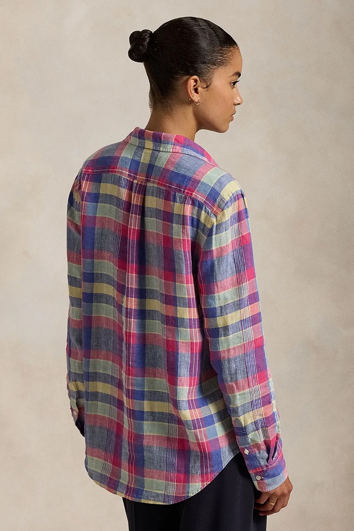 Polo Ralph Lauren camicia da donna in lino 211970733 rosa SS26