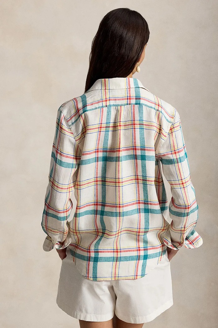 Polo Ralph Lauren сорочка жіноча лляна 211970733 барвистий SS26