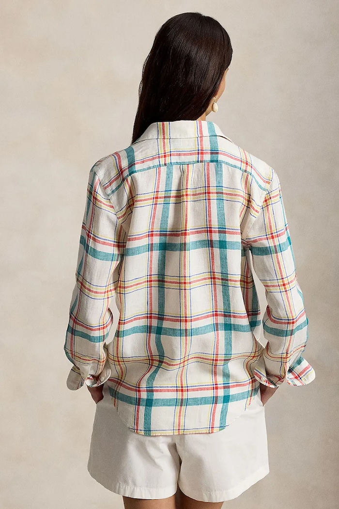 Polo Ralph Lauren рубашка для женщин из льна 211970733 мультиколор SS26
