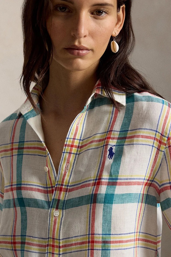 Polo Ralph Lauren сорочка жіноча лляна барвистий 211970733