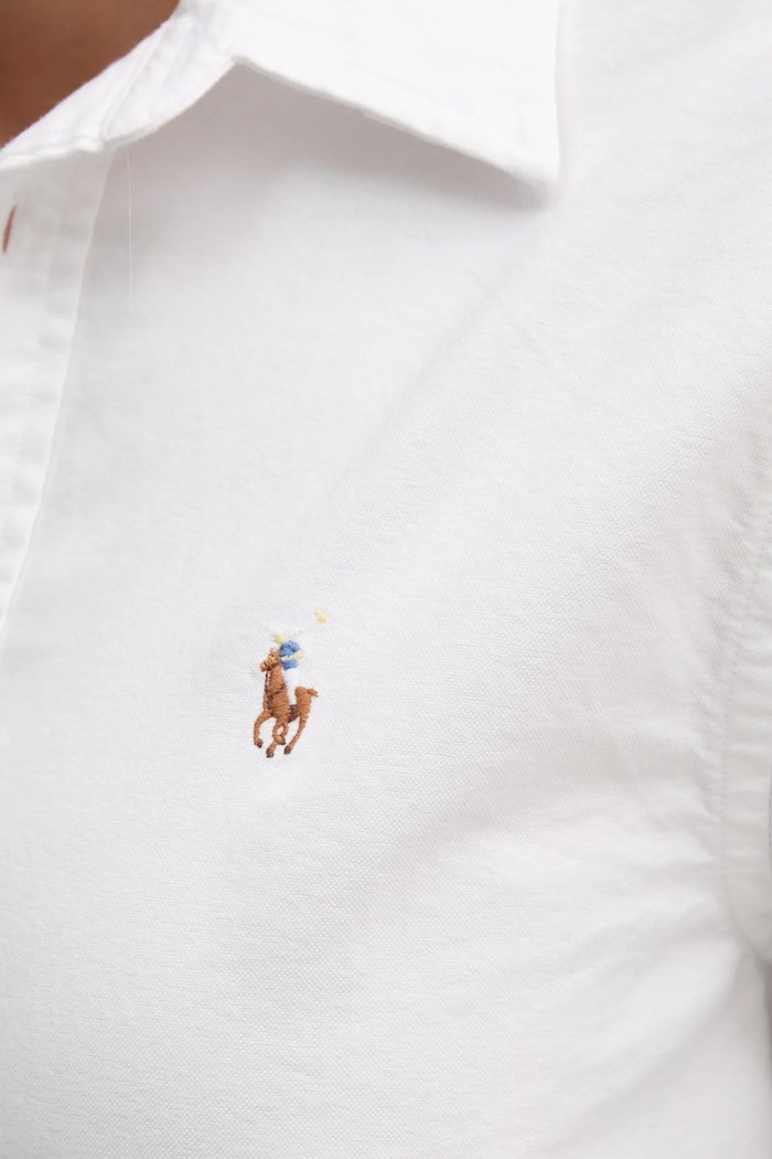 Бавовняна сорочка Polo Ralph Lauren 211970736 білий