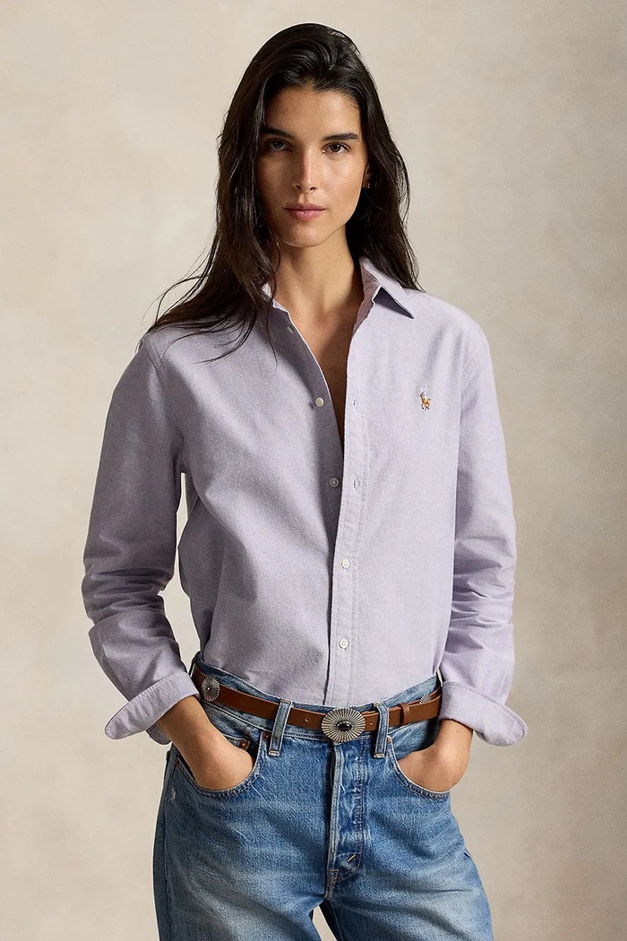 Polo Ralph Lauren srajca ženska bombažna vijolična 211970736