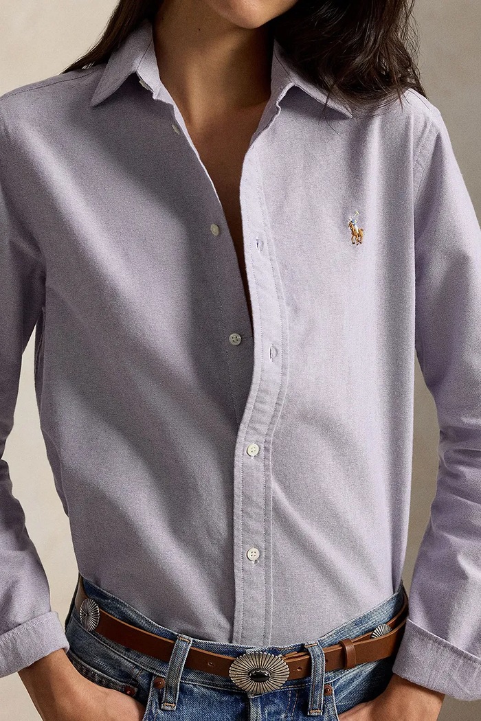 Polo Ralph Lauren srajca ženska bombažna vijolična 211970736