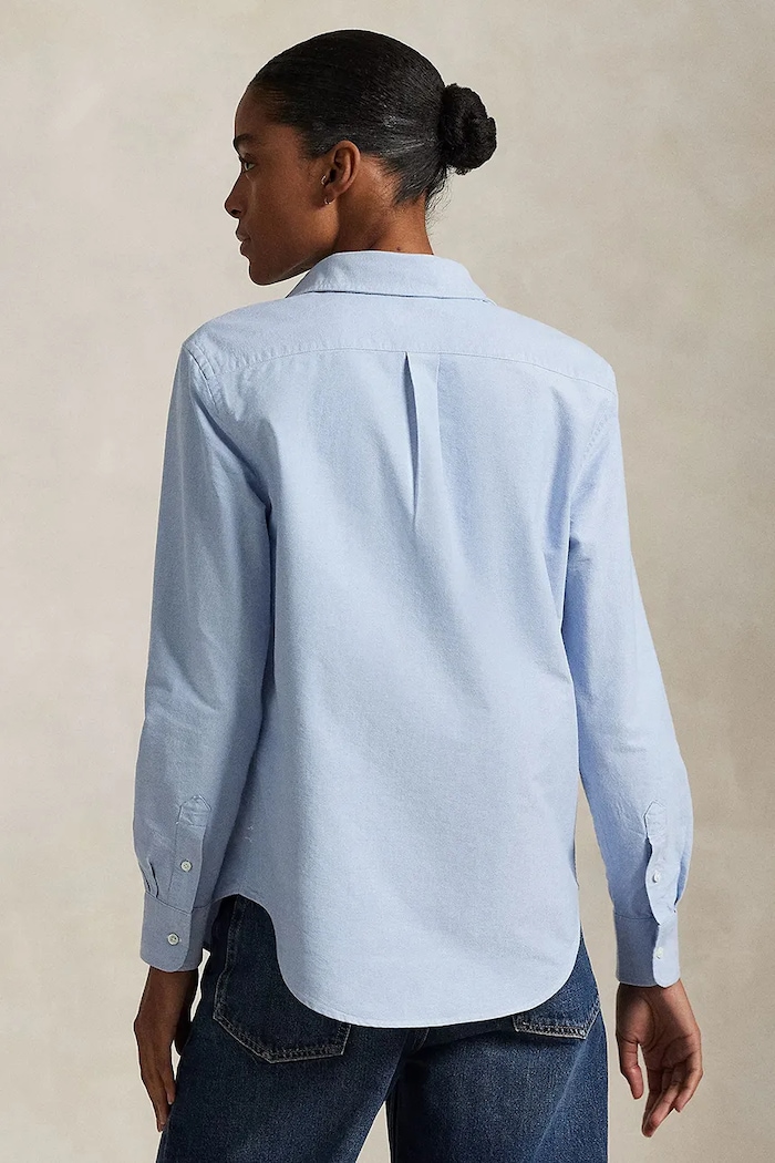 Bavlněná košile Polo Ralph Lauren 211970736 modrá SS26