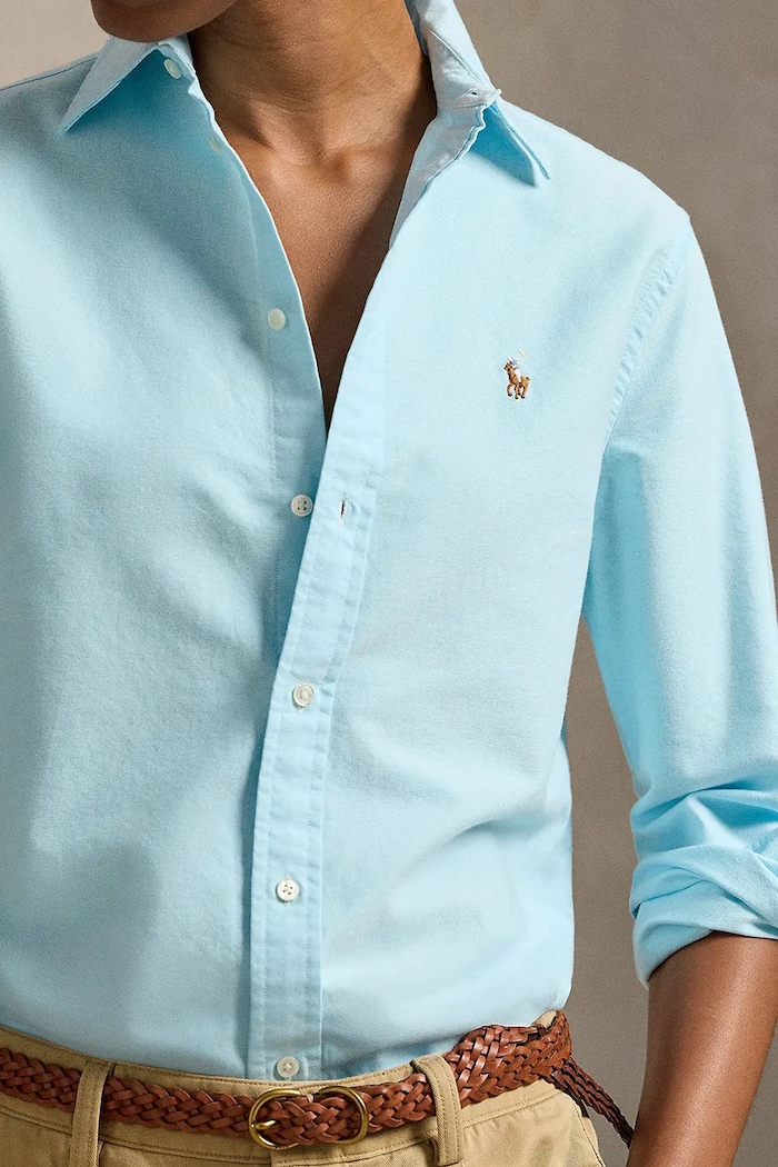 Bavlněná košile Polo Ralph Lauren tyrkysová 211970736