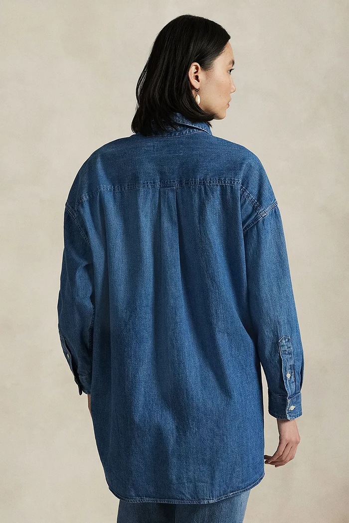 Джинсовая рубашка Polo Ralph Lauren 211969398 голубой SS26