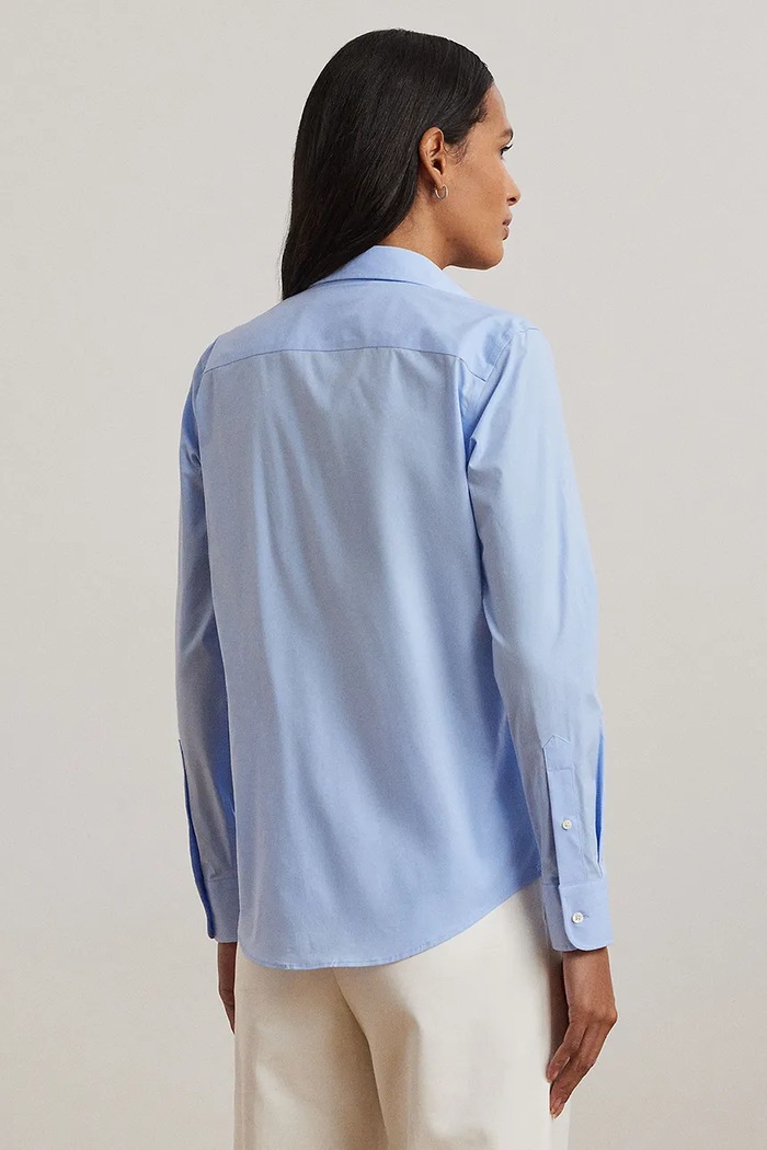 Lauren Ralph Lauren koszula bawełniana 200684553 niebieski SS25