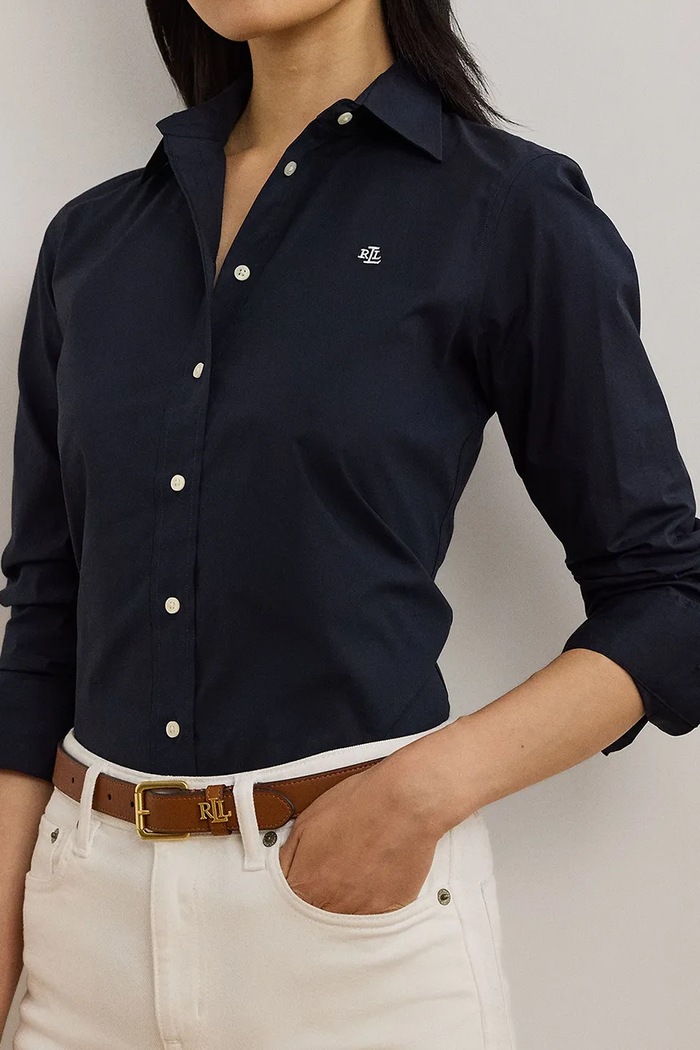 Lauren Ralph Lauren koszula bawełniana granatowy 200684553