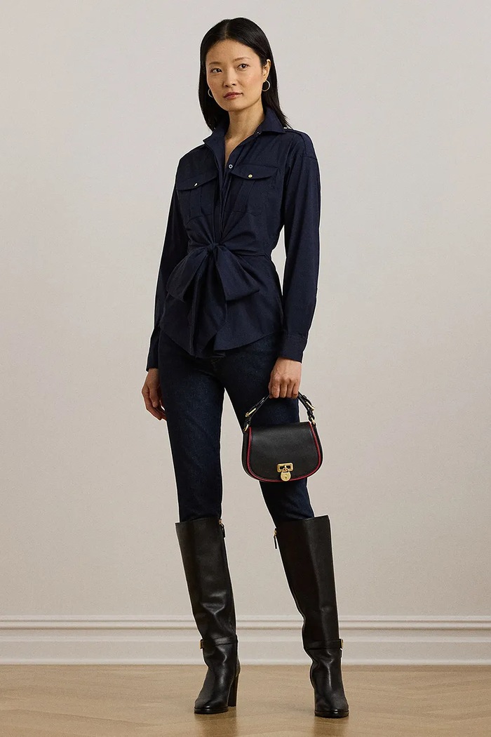 Oblečení Košile Lauren Ralph Lauren 200957112 námořnická modř