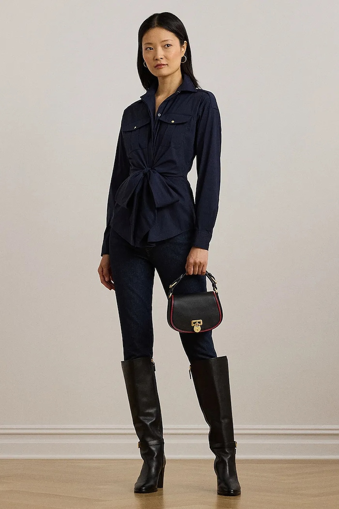Oblečení Košile Lauren Ralph Lauren 200957112 námořnická modř