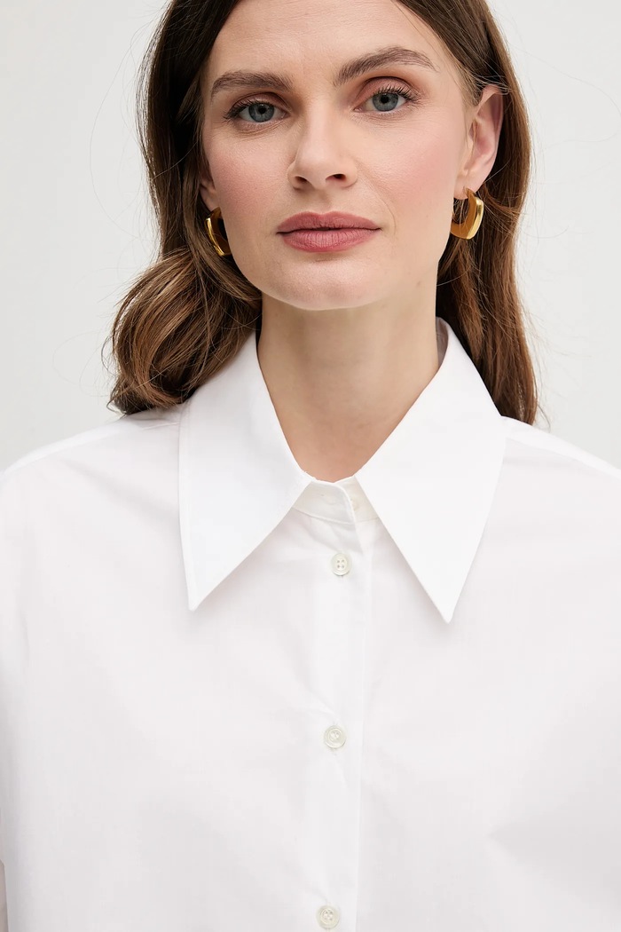Pamučna košulja Emporio Armani bijela EW001708.AF15122