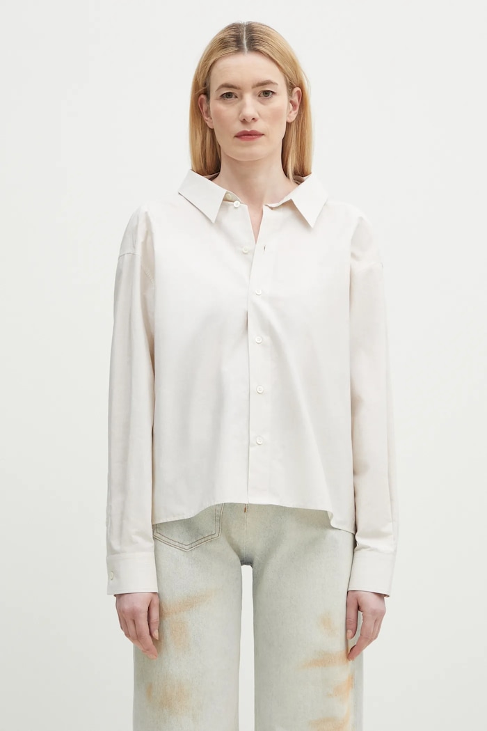 MM6 Maison Margiela cotton shirt classic beige S52DT0043