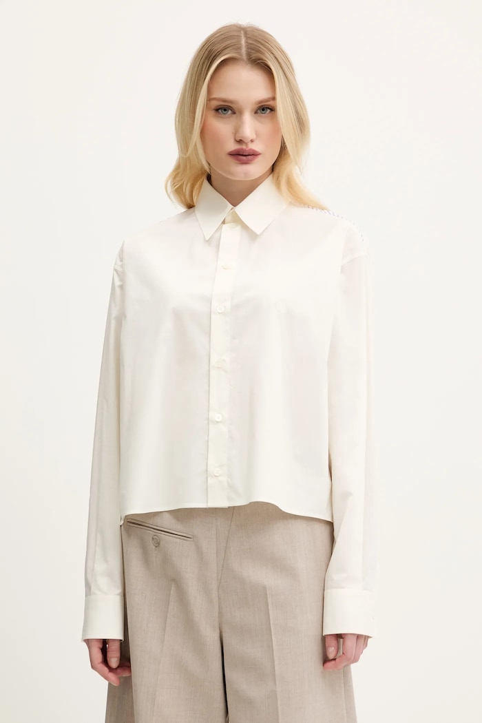 Bavlnená košeľa MM6 Maison Margiela béžová S52DT0042