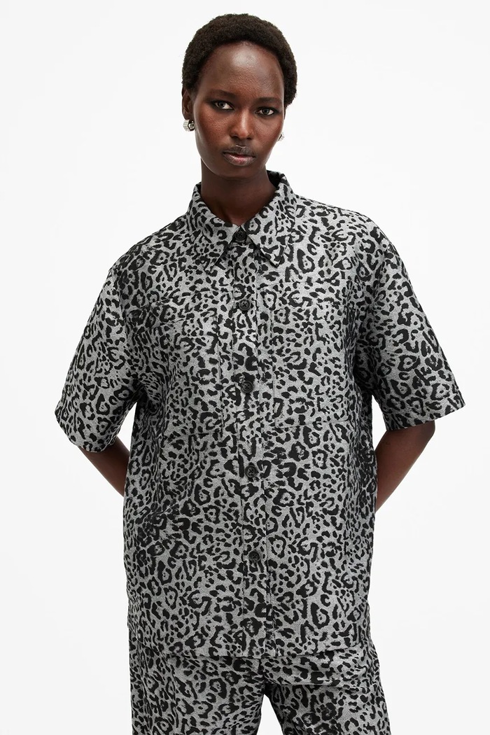 AllSaints Πουκάμισο AllSaints JEMI ασημί W114PB