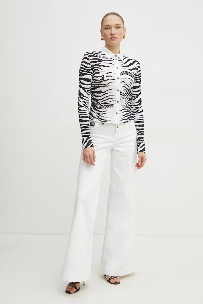 Košulja Versace Jeans Couture 78HAL2P3.JS468 bijela SS25