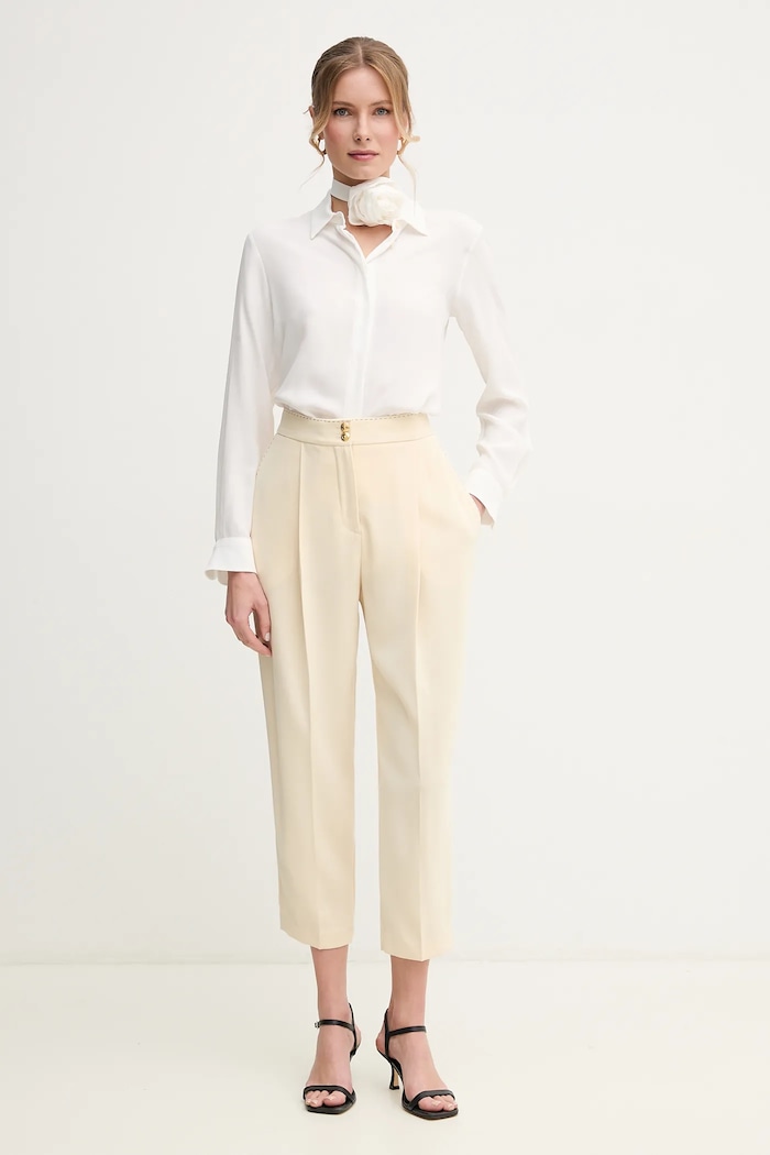 Marella camicia con aggiunta di seta INACO 2513111161 bianco SS25