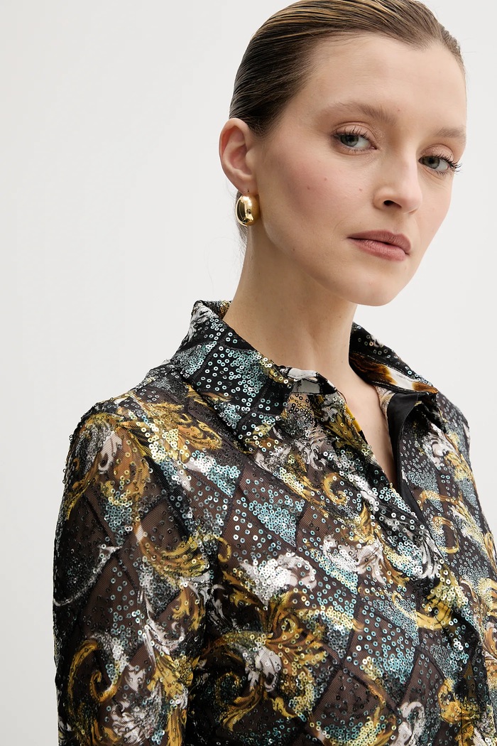Košeľa Versace Jeans Couture čierna 78HAL2B3.JS443