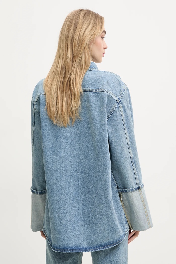 Odzież Moschino Jeans koszula jeansowa 0216.3217 niebieski