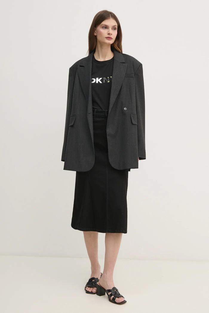 Tričko Dkny P4KHAWNA čierna SS25