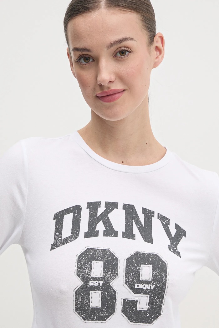 Tričko s dlouhým rukávem Dkny bílá DP4T9979